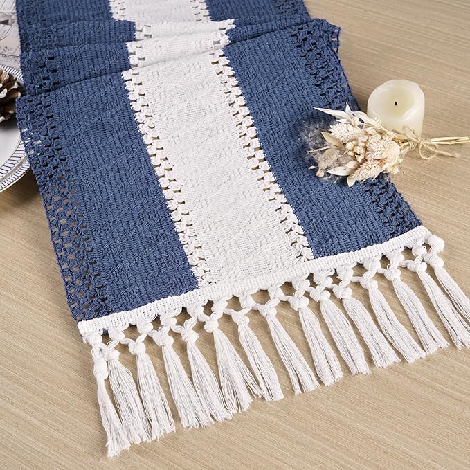 FEXIA Blue Table Runner for Home Decor by FEXIA