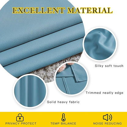 NICETOWN Teal Blue Out Curtains - Image 4