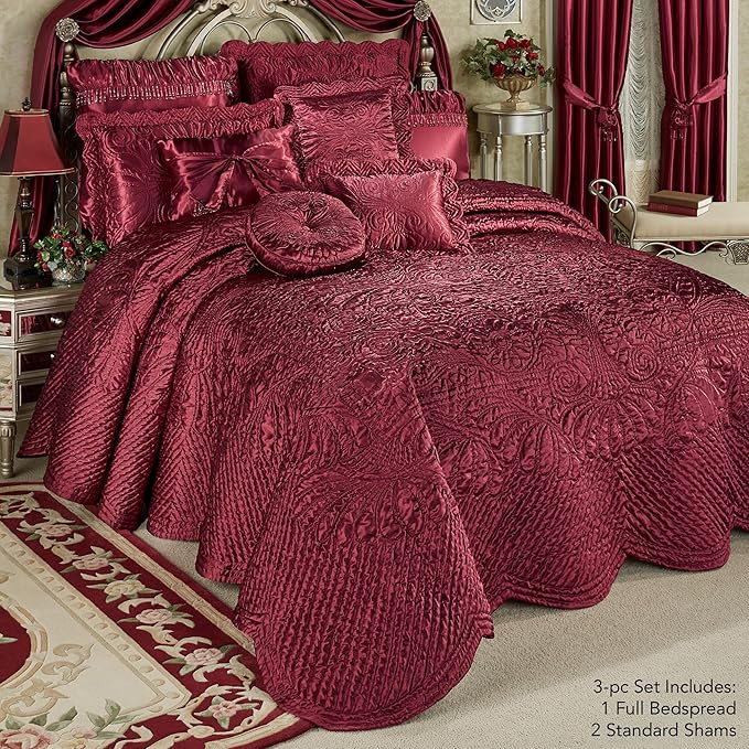 Touch of Class Portia Luxury Bedding | Rich Ruby Red | Premier Quilted - Image 2