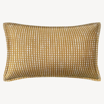 SanVia Golden Glow Lumbar Premium Cotton Throw Pillow Covers, 12 x 20 Inches by SanVia
