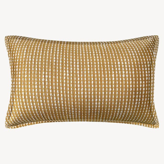SanVia Golden Glow Lumbar Premium Cotton Throw Pillow Covers, 12 x 20 Inches by SanVia