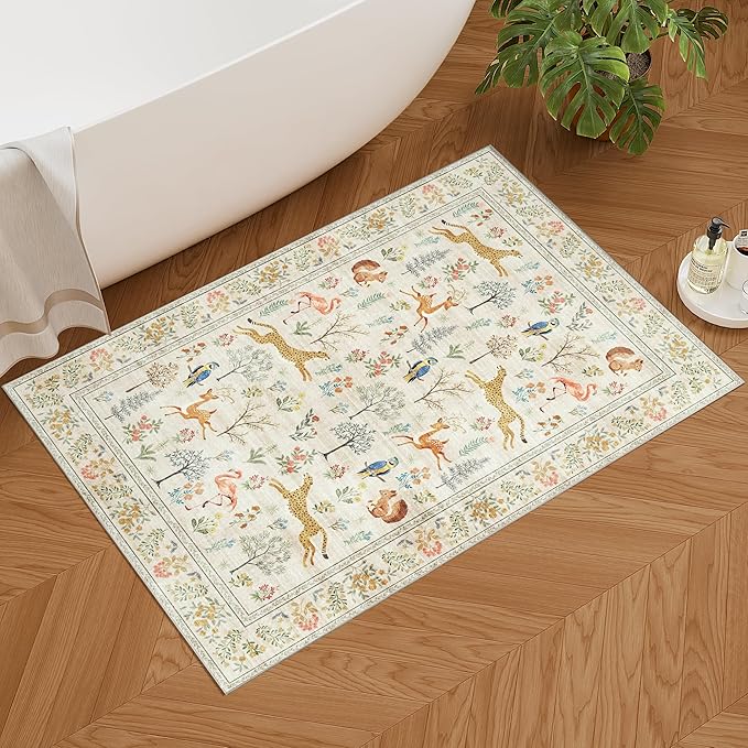 DUKINO 2x3 Rug, Washable Animal Rugs - Image 5