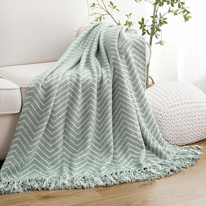 BATTILO HOME Sage Green Throw Blanket - Image 7