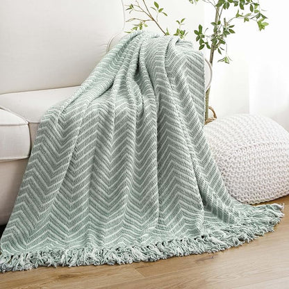 BATTILO HOME Sage Green Throw Blanket - Image 7