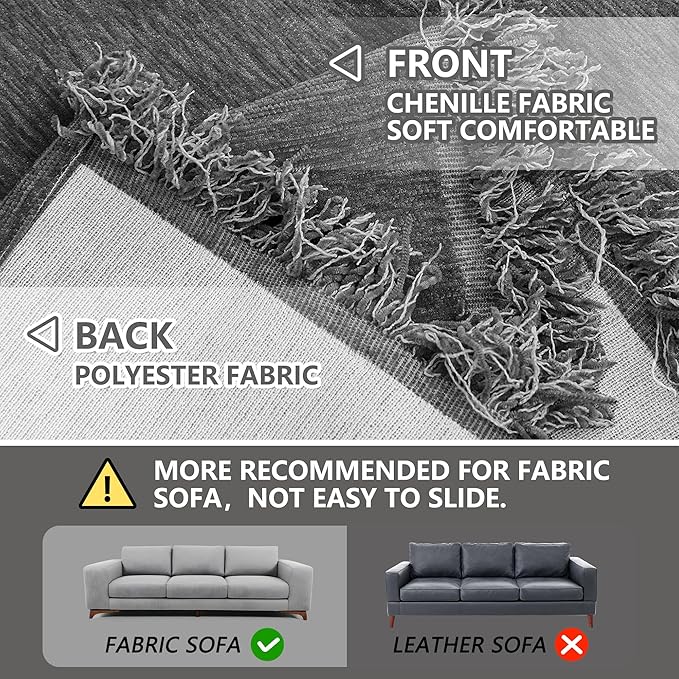 MEETSKY Couch Cover for Pets Sofa Cover for 3 Cushion Couch Sofa Oversized Sofa - Image 4