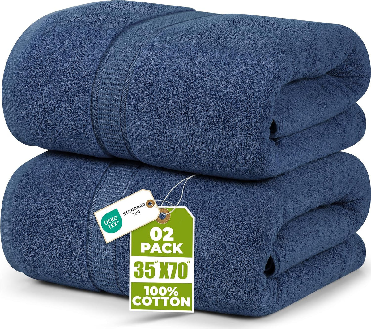 utopia towels jumbo bath sheets, 2 pack, 35x70 shown in use
