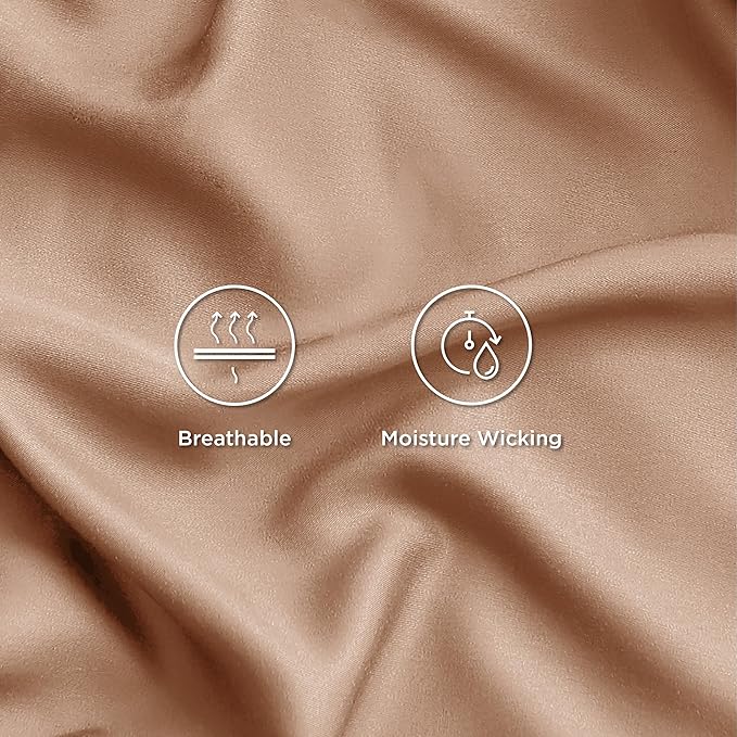 Bedsure Cooling Sheets Twin, Rayon Derived from Bamboo, Breathable & Soft Twin - Image 4