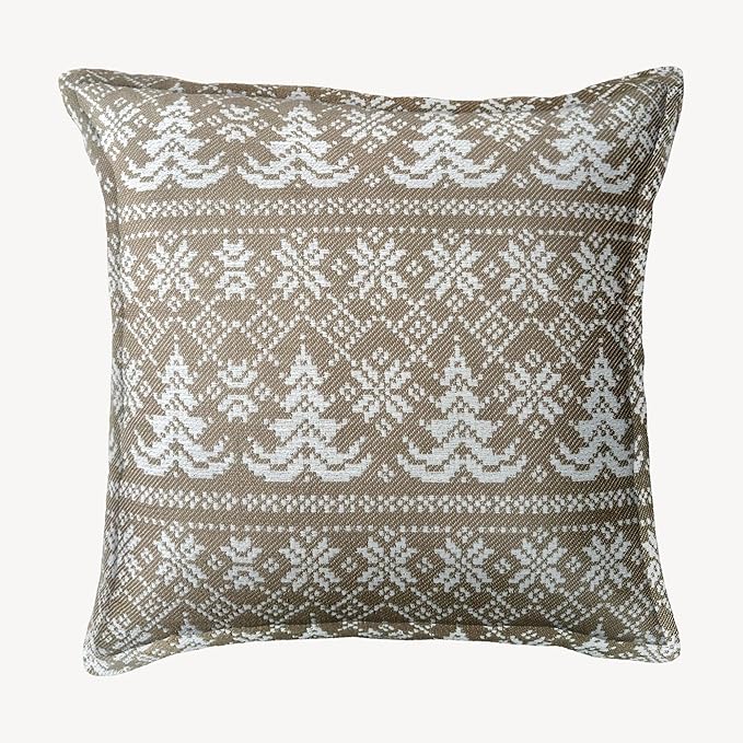 SanVia Olive Fern Premium Cotton Throw Pillow Covers, 20 x 20 Inches, Luxury by SanVia