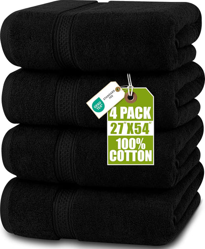 utopia towels 4 pack premium bath towels, 27x54 shown in use