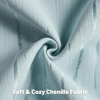 HAUSSY Light Blue Throw Pillow Covers 22x22 Inch Set of 2, Boho Embossed - Image 3