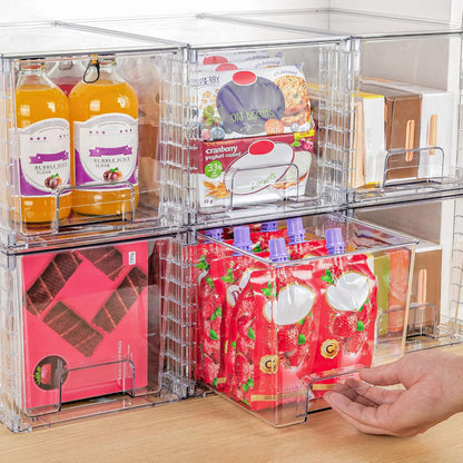 vtopmart 4 pack large stackable storage drawers, clear, package contents