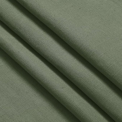 Extended Curtain Olive Green Linen Sheer Curtains - Image 7