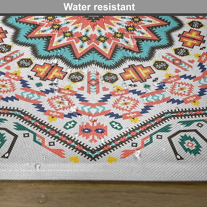 Ambesonne Tribal Place Mats Set of 4, Abstract Style Themed Boho Sun Pattern - Image 6