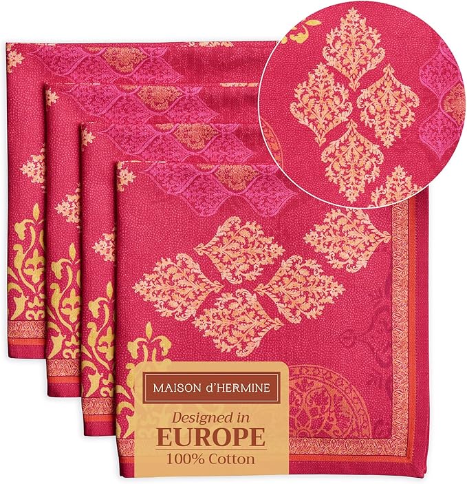 Maison d' Hermine Cloth Napkins Set of 4 100% Cotton by MaisondHermine