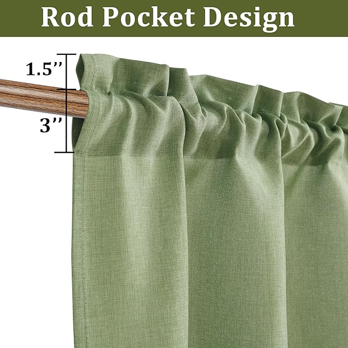 JIUZHEN Faux Linen Window Valance - Image 3
