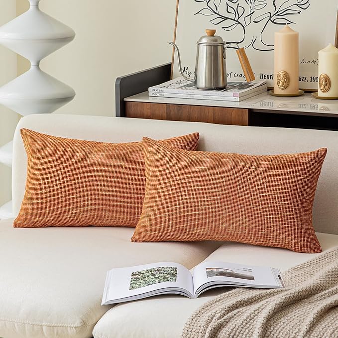 Kevin Textile Pack of 2 Fall Lumbar Pillow Covers Deluxe Home Decorative Super by KevinTextile