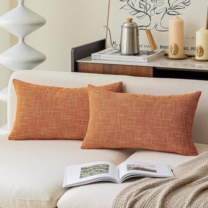 Kevin Textile Pack of 2 Fall Lumbar Pillow Covers Deluxe Home Decorative Super by KevinTextile