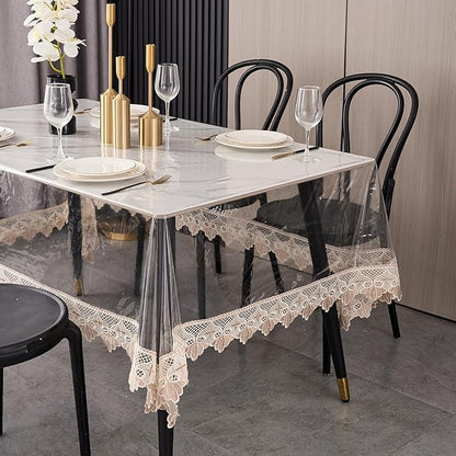 Clear Vinyl Tablecloth Protector Waterproof/Oil-Proof PVC Table Cloth - Image 4