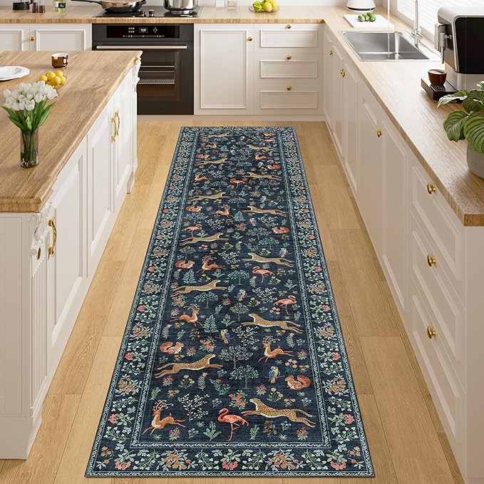 DUKINO Runner Rug, 2x8 Washable Kitchen Rugs by DUKINO