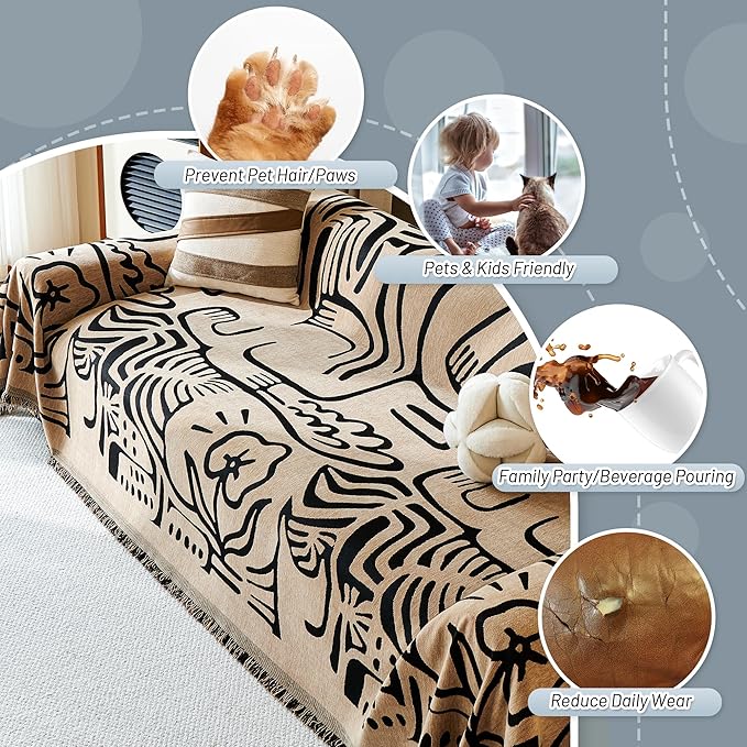 MYSKY HOME Couch Cover for Dogs, Washable Couch Covers, Sofa Covers for - Image 3