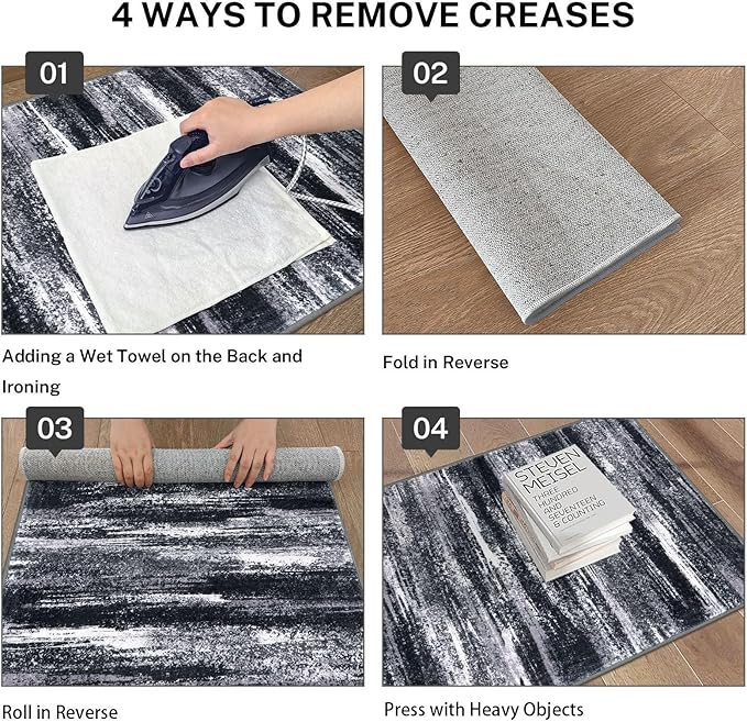 Modern Abstract Runner Rug 2x6 - Image 3
