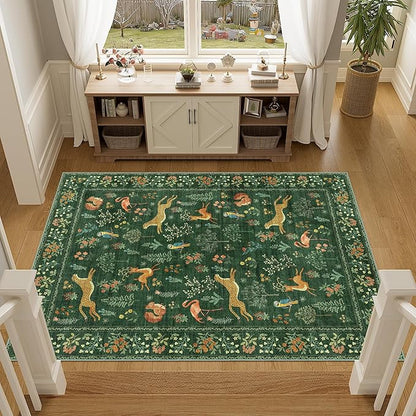 DUKINO 4x6 Rug, Washable Animal Area Rug - Image 8