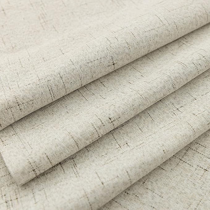 KOUFALL Large Window Apartment Curtains Blackout Linen Pleated 11 FT 11FT Tall - Image 7