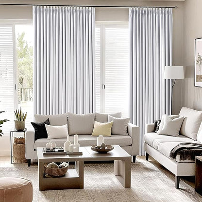 White Black Out Curtain 90 Inch Long - Image 4