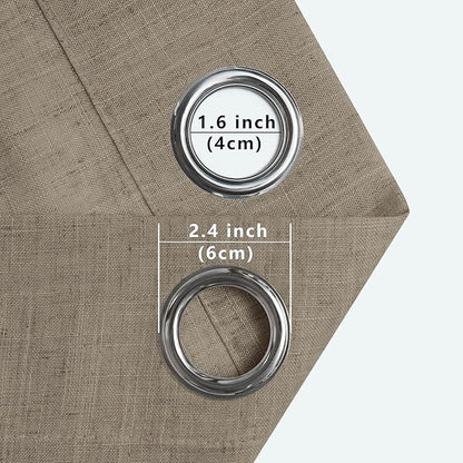 Pitalk Dark Taupe Linen Curtains - Image 8