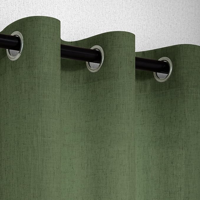 Pitalk Olive Green Curtains 63 Inch Length - Image 6