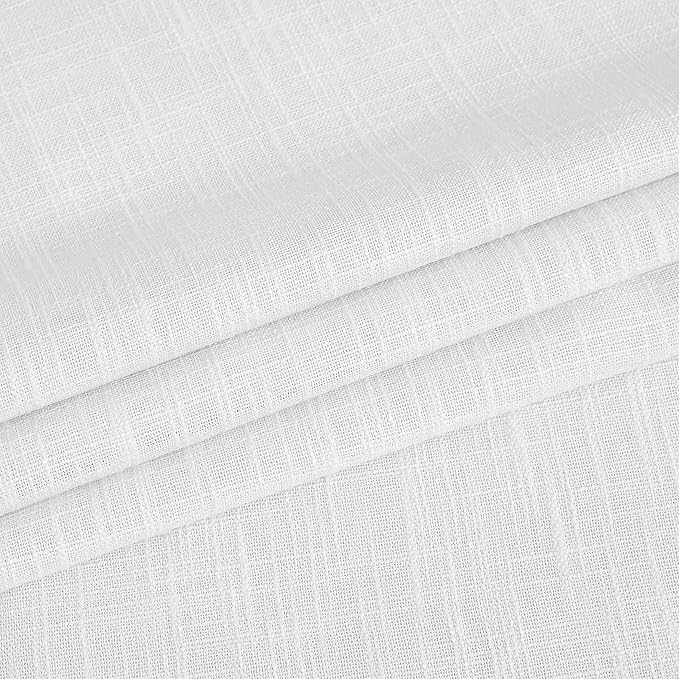 White Solid Full Blackout Window Curtains - Image 6