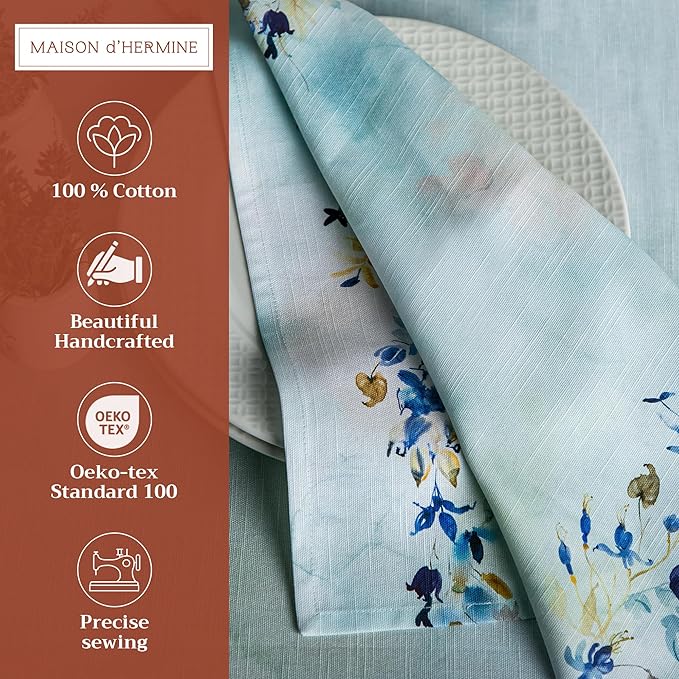 Maison d' Hermine Cloth Napkins Set of 4 100% Cotton Everyday Reusable Square - Image 2