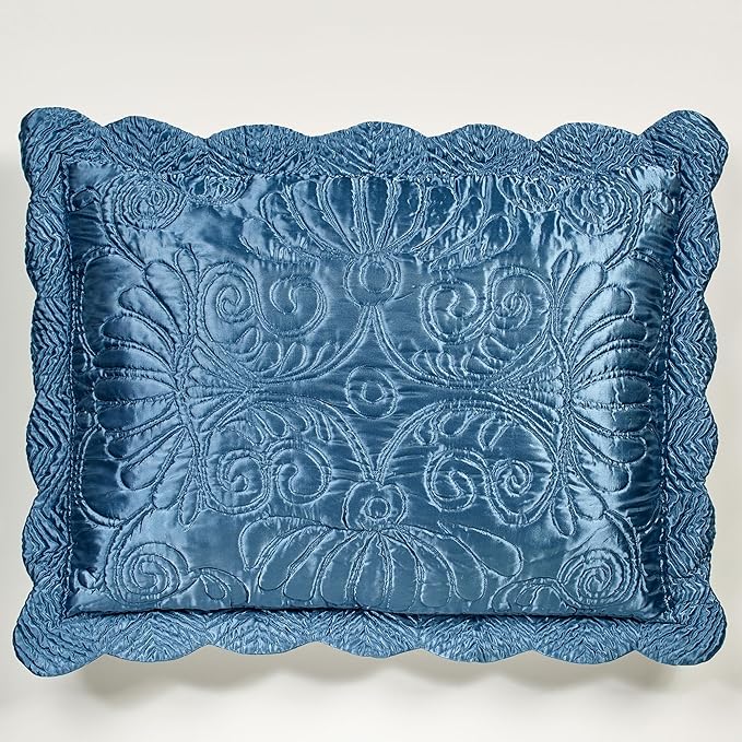 Touch of Class Portia Luxury Bedding | Rich Sapphire Blue | Premier Quilted - Image 3