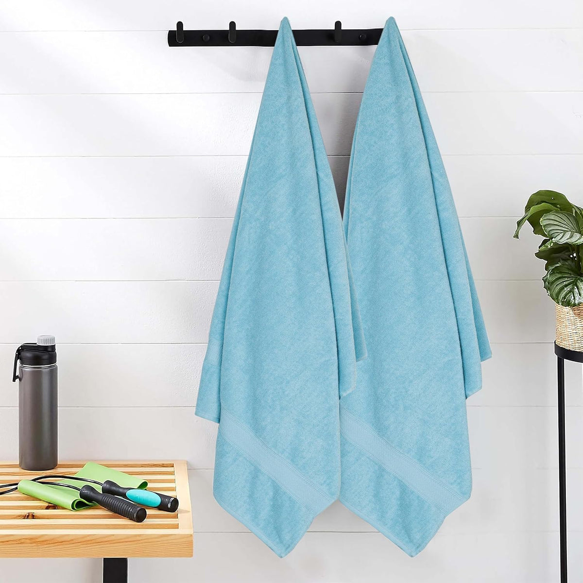 hillfair 100% cotton 2 pc xxl oversized bath, close-up detail