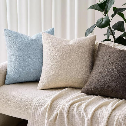 Woaboy Pack of 2 20x20 Inch Decorative Boucle Throw Pillow Covers Textured - Image 5