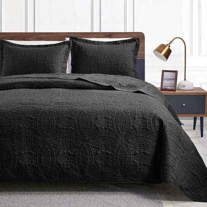 love's cabin king size quilt set black bedspreads, main product view