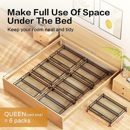 under bed shoe storage organizer, 2 pack under, view 9