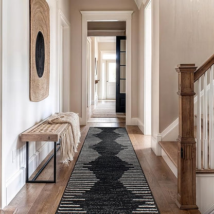 Rugshop Bohemian Stripe Stain Resistant Carpet High Traffic - Image 9
