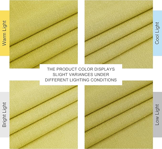 NICETOWN Bright Yellow Linen Curtains - Image 7