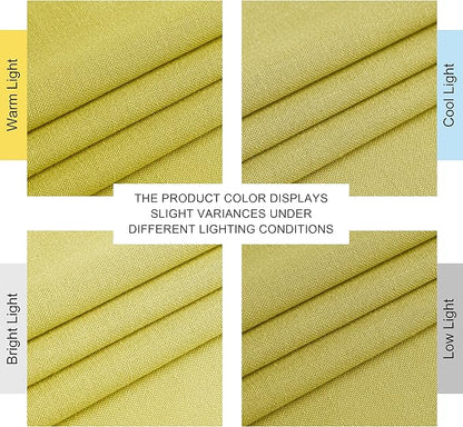 NICETOWN Bright Yellow Linen Curtains 96 inches Long, Grommet Thick Flax Light - Image 8