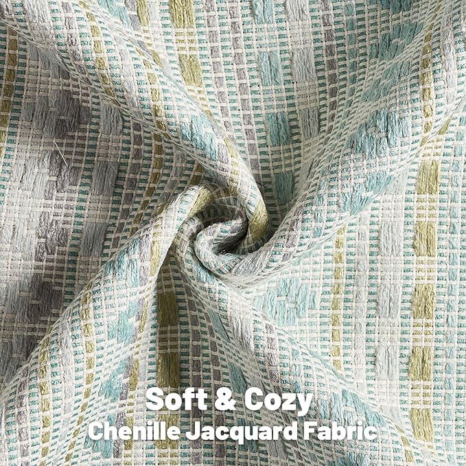 FUTEI Green Blue Decorative Throw Pillow Covers 18x18 Inch Set of 2, Soft Cozy - Image 2