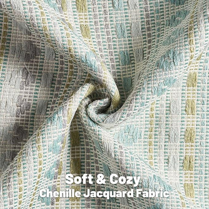 FUTEI Green Blue Decorative Throw Pillow Covers 18x18 Inch Set of 2, Soft Cozy - Image 2