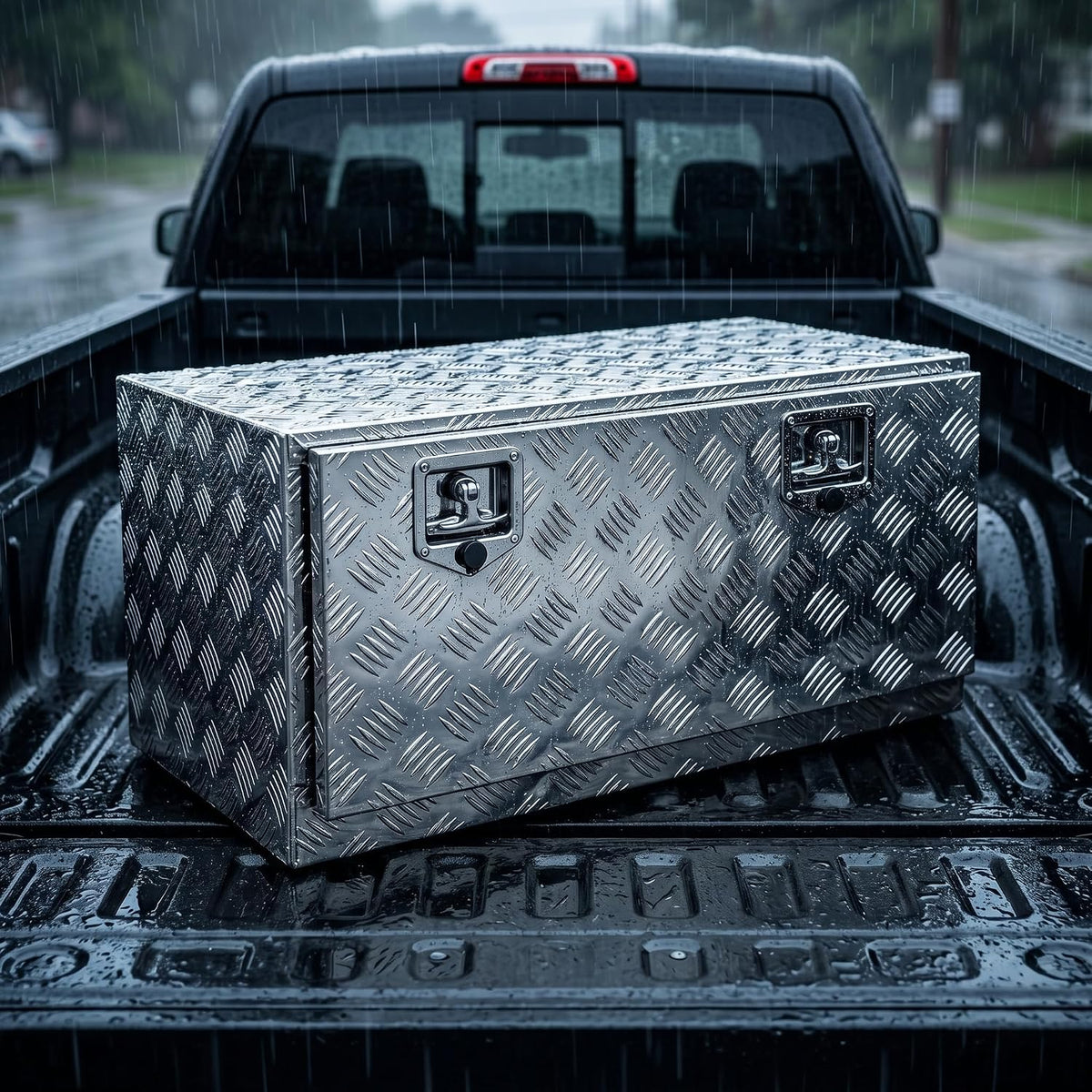 30 inch full weld aluminum underbody tool box, package contents