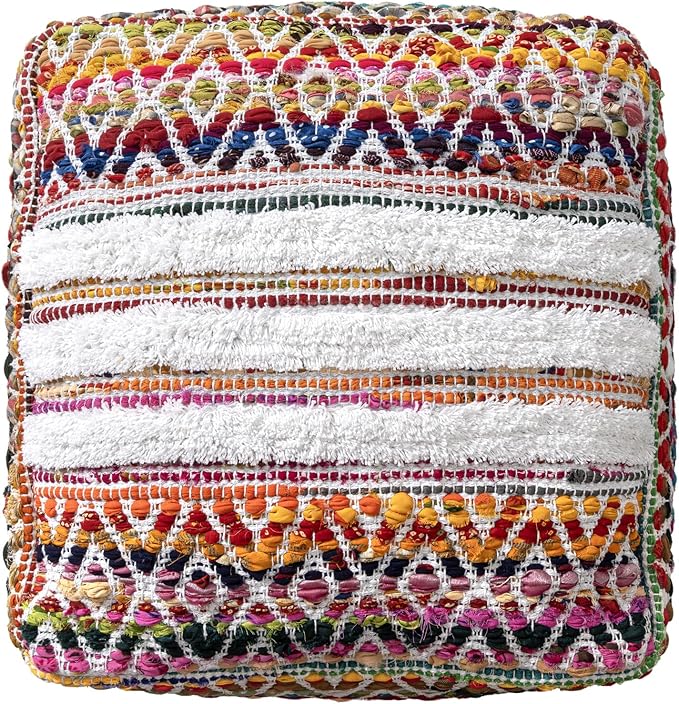 L. R. Resources, Inc. LR Home Multi/White Bohemian Chevron Hand-Made Cotton - Image 4