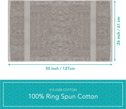 pleasant home gray bath towels set of 6, front angle view