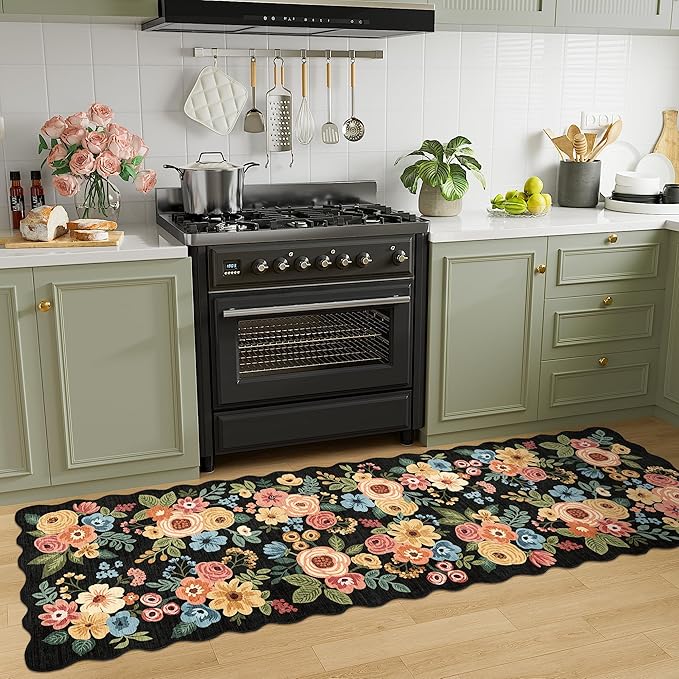 DUKINO 2.6x8 Runner Rug for Hallway, Washable Kitchen Rug - Image 3