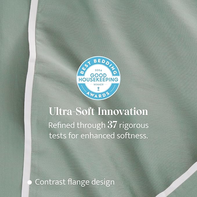 Double Stitch Cotton Tencel Duvet Cover - Image 2