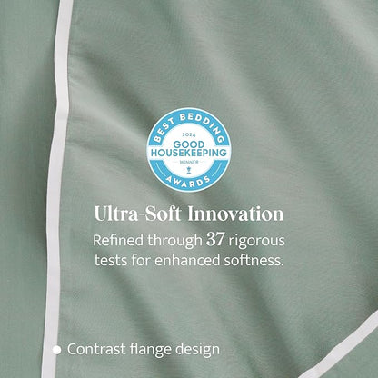 Double Stitch Cotton Tencel Duvet Cover - Image 2
