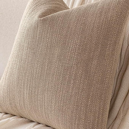 Foindtower Set of 2 Decorative Textured Burlap Linen Throw Pillow Covers - Image 3