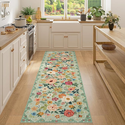 DUKINO Runner Rug, 2x7 Boho Kitchen Rug by DUKINO